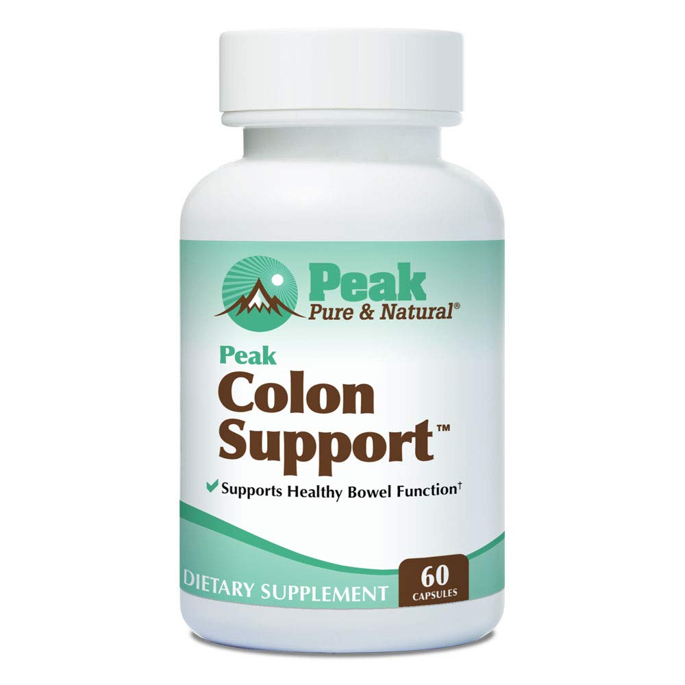 Peak Pure & Natural Colon Support - Colon Cleanse and Detox Supplement for Digestive Health - Gut Health Support with Inulin and Senna Leaf Extracts - with Fiber, Prebiotics, and Probiotics - 1 Pack Peak Pure & NaturalAu supplements