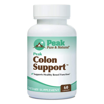 Peak Pure & Natural Colon Support - Colon Cleanse and Detox Supplement for Digestive Health - Gut Health Support with Inulin and Senna Leaf Extracts - with Fiber, Prebiotics, and Probiotics - 1 Pack Peak Pure & NaturalAu supplements