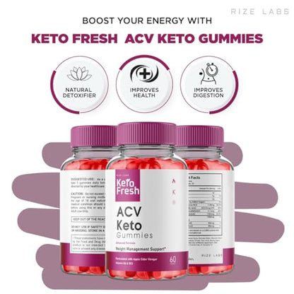(3 Pack) Keto Fresh ACV Gummies, Keto Fresh ACV Gummies for Advanced Weight Loss rize labsUS supplements