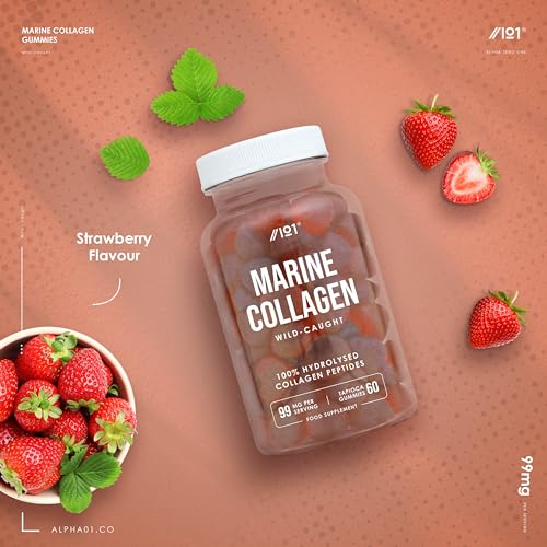 Marine Collagen Gummies - Wild-Caught Marine - Tapioca Based - High Potency Hydrolysed Marine Collagen Gummies ALPHA01Au supplements
