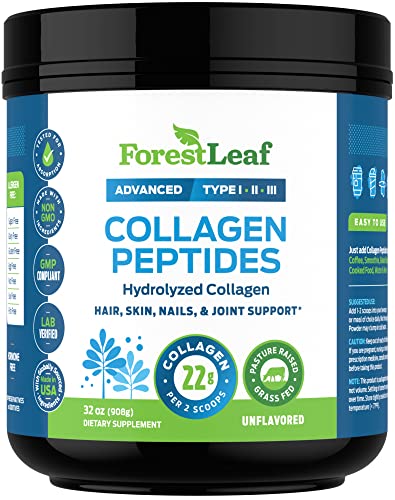 Collagen Peptides Powder Unflavored - Hydrolyzed Collagen Protein ForestLeafAu supplements