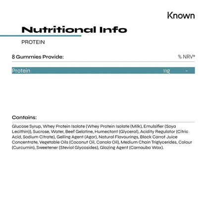 Protein 11g Gummies by Known Nutrition | Help Build and Maintain Healthy Muscle Mass KnownUS supplements