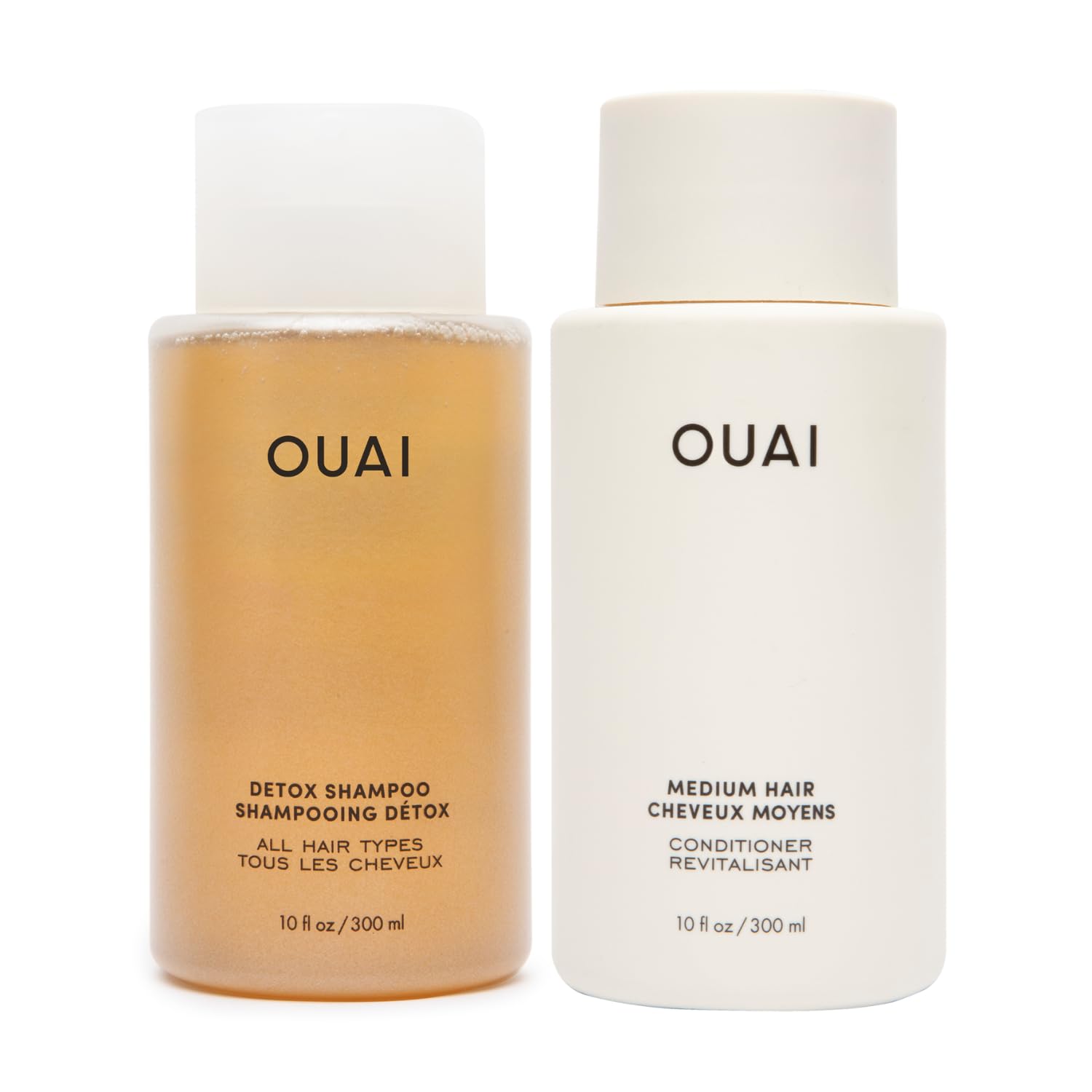 OUAI Detox Shampoo & Medium Hair Conditioner Bundle - Clarifying Shampoo for Build Up, Dirt, Oil, Product and Hard Water & Hydrating Conditioner for Medium Hair (2 Count) OUAIAu supplements