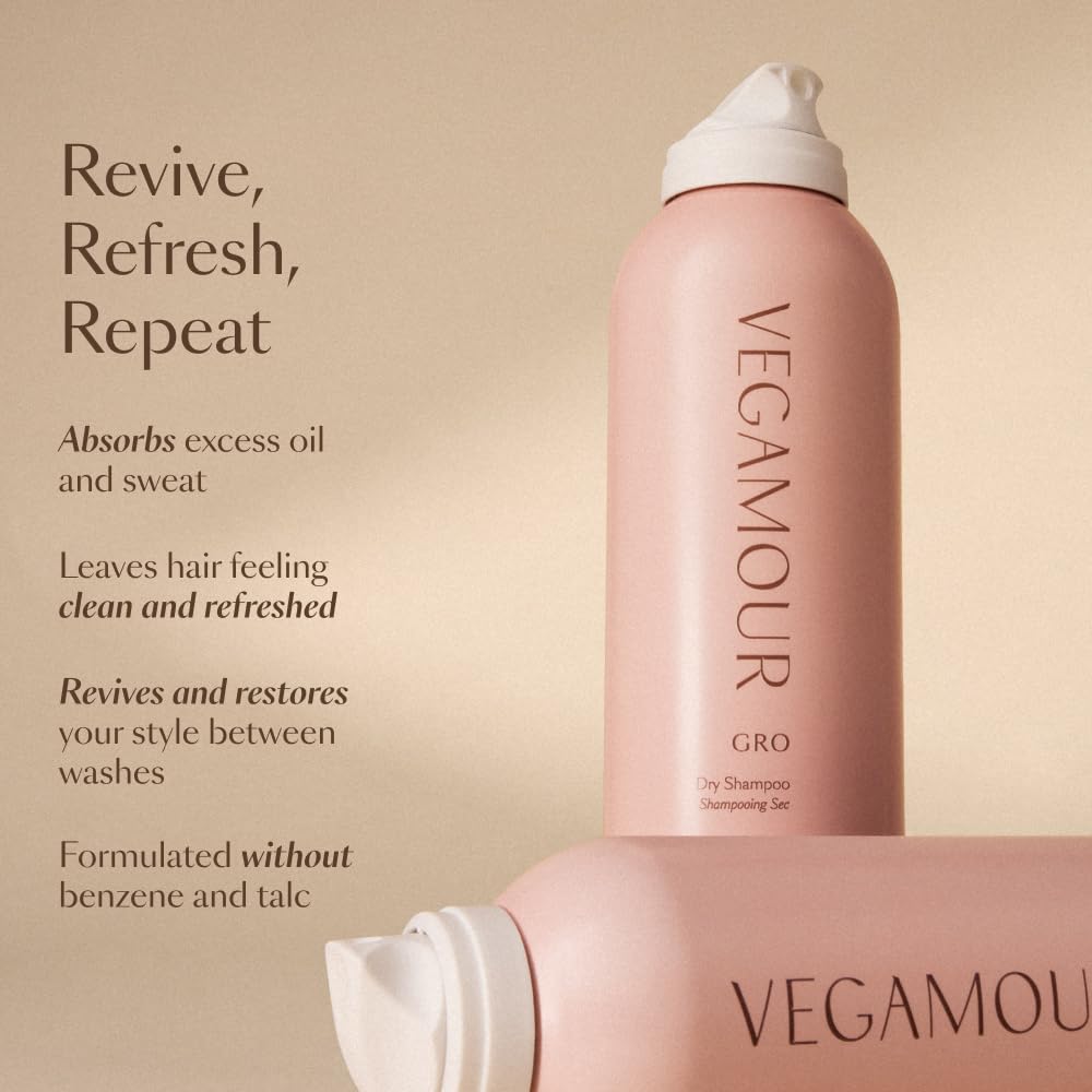 VEGAMOUR GRO Dry Shampoo Full Size, Volumizing Dry Shampoo Spray Formulated Without Benzene, Supports Thicker Fuller Looking Hair, Natural Citrus Scent, 3.95 oz VEGAMOURAu supplements