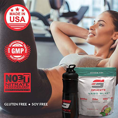 Granite Vaso Blast Advanced 'Stim-Free' Pre-Workout | Supports Vasodialation, NO Conversion Granite SupplementsUS supplements