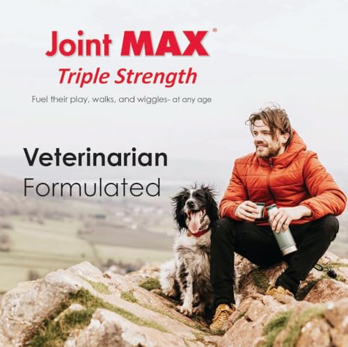 Joint Max TS Joint Supplement Vet Formulated Pain & Inflammation Relief Treats Hip Dysplasia & Arthritis, Glucosamine, Chondroitin, Turmeric, MSM, HA, Creatine, Omega 3 EPA + DHA.120 Soft Chews Joint MaxAu supplements