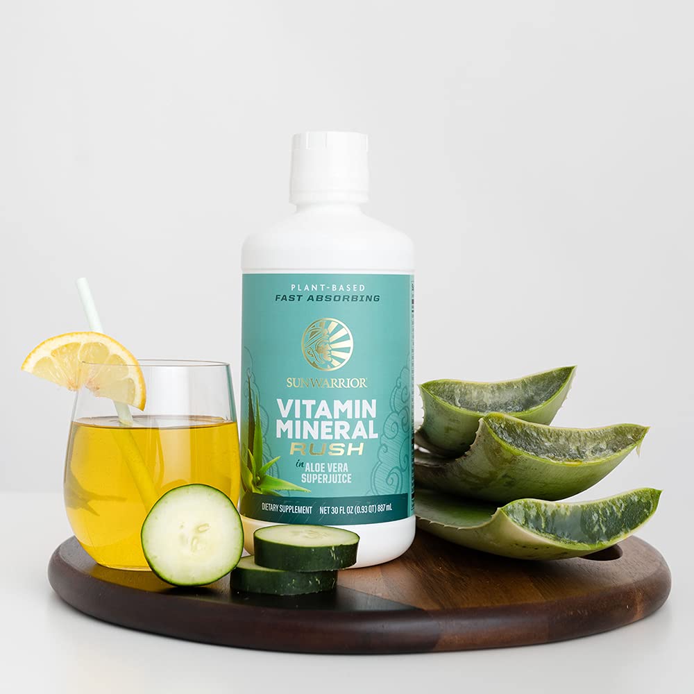 Sunwarrior Liquid Multivitamin Supplements & Minerals Vegan Plant-Based with Aloe Vera for Men and Women | Energy & Immune Support Gluten Sugar Dairy Free | 30 Fl Oz SunwarriorAu supplements