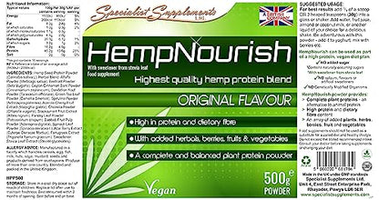 Specialist Supplements HempNourish Protein Powder 500g Specialist SupplementsUS supplements