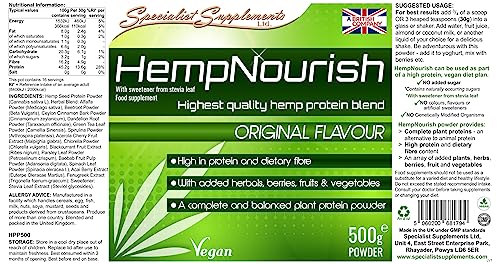 Specialist Supplements HempNourish Protein Powder 500g Specialist SupplementsAu supplements