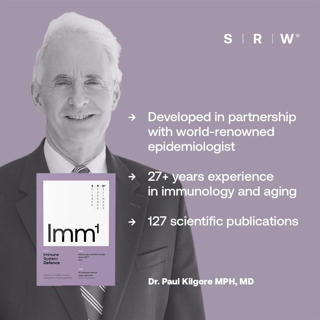 SRW Imm¹ Defence | Supports Immune System Health | 60 Vege Capsules | Supplement for Immune Response | Contains Natural Glycoprotein Isolate (Muno-IgY™) and Quercetin SRWAu supplements
