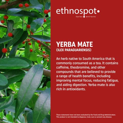 Full Spectrum Yerba Mate Capsules - Boosts Energy & Mental Focus - Supports Health EthnospotUS supplements
