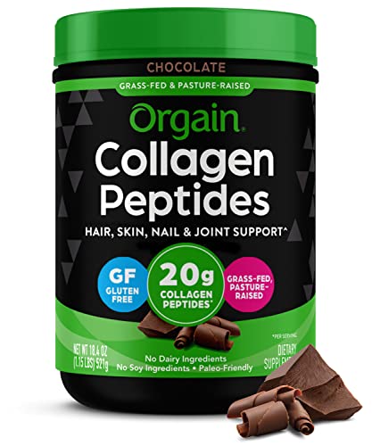 Orgain Hydrolyzed Collagen Powder, 20g Grass Fed Collagen Peptides, Chocolate OrgainUS supplements