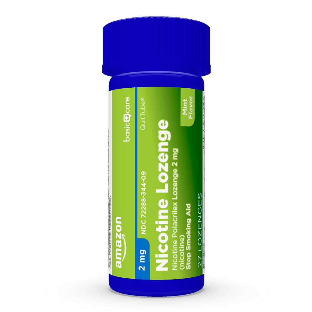 Amazon Basic Care Nicotine Polacrilex Lozenge, 2 mg (Nicotine), Mint Flavor Amazon Basic CareAu supplements