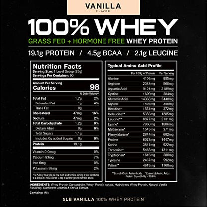 Muscle Feast 100% Grass-Fed Whey Protein, Pastured Raised Hormone Free All Natural Muscle FeastUS supplements