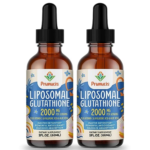 2000MG Liposomal Glutathione Liquid, 98% Absorption, Glutathione Liquid Supplement PrunucisAu supplements