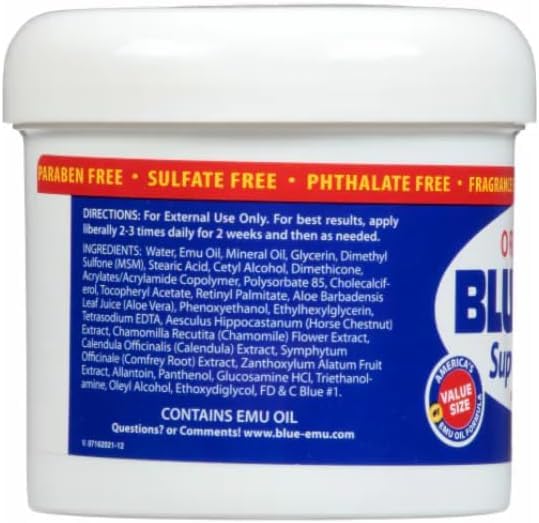 Blue Emu Cream, 1 Pack 12 oz BLUE-EMUAu supplements