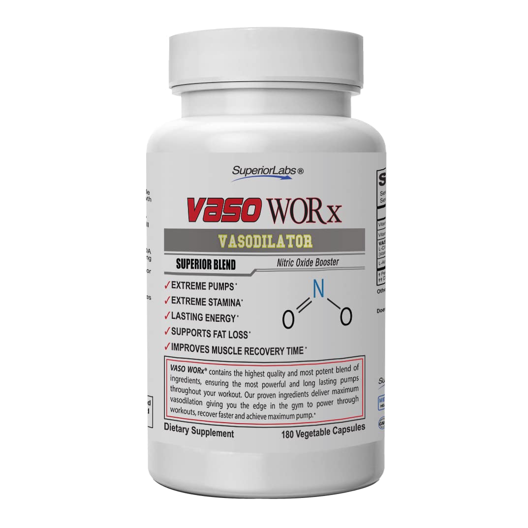 Superior Labs – VASOWORx  – Nitric Oxide Supplement – Extra Strength - 1,600 mg Superior LabsAu supplements