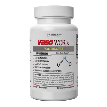 Superior Labs – VASOWORx  – Nitric Oxide Supplement – Extra Strength - 1,600 mg Superior LabsUS supplements