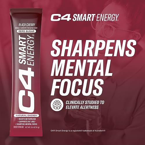 C4 Smart Energy Powder Stick Packs - Sugar Free Performance Fuel & Nootropic Brain CellucorUS supplements