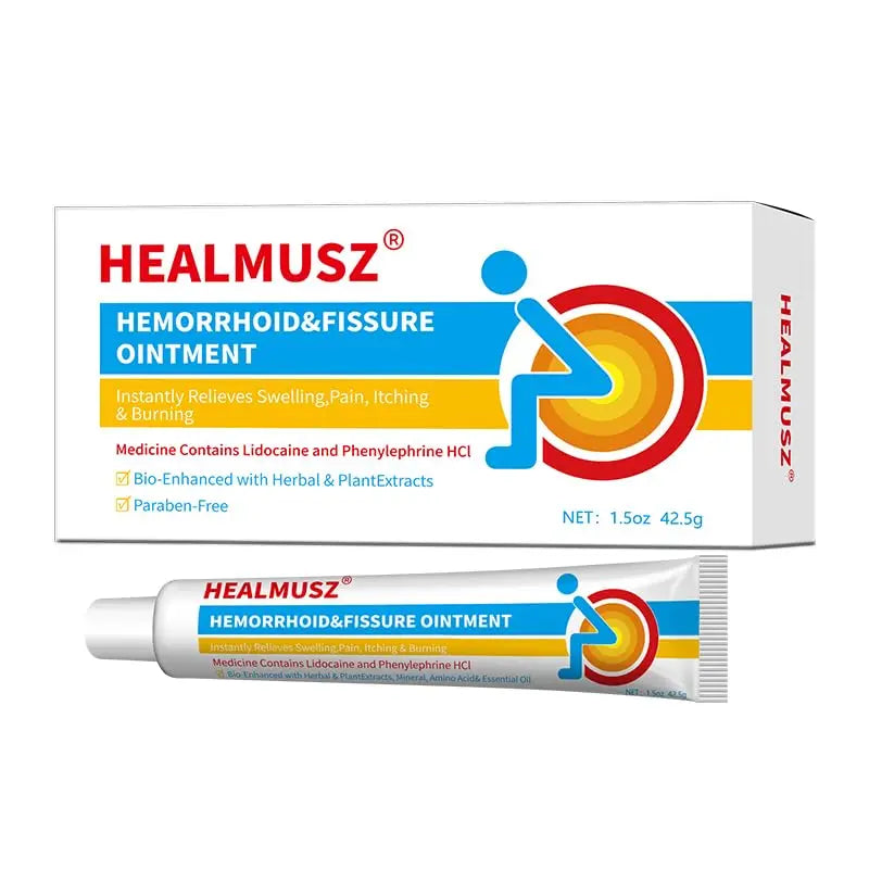 HEALMUSZ Hemorrhoid & Fissure Ointment,with 4% Lidocaine and Phenylephrine HCl,Fast Relief for Pain, Swelling, Discomfort & Itching | 1.5 oz HEALMUSZAu supplements