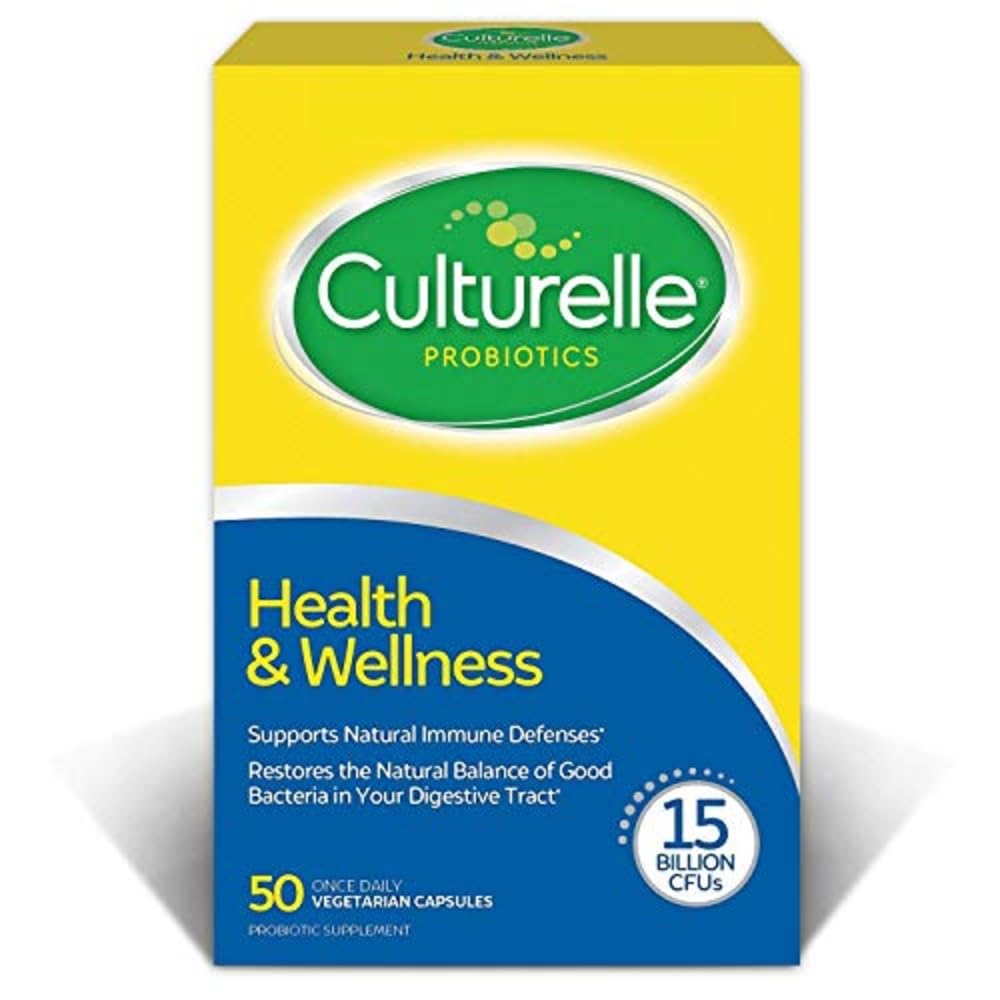 Culturelle Health & Wellness Daily Probiotic Supplement For Men & Women, Helps Support Your Immune System, Occasional Diarrhea, Gas & Bloating, 15 Billion CFUs, Non-GMO, 50 Count CulturelleAu supplements