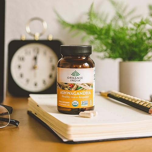 ORGANIC INDIA Ashwagandha Herbal Supplement - Vegan, Gluten-Free, Kosher ORGANIC INDIAUS supplements