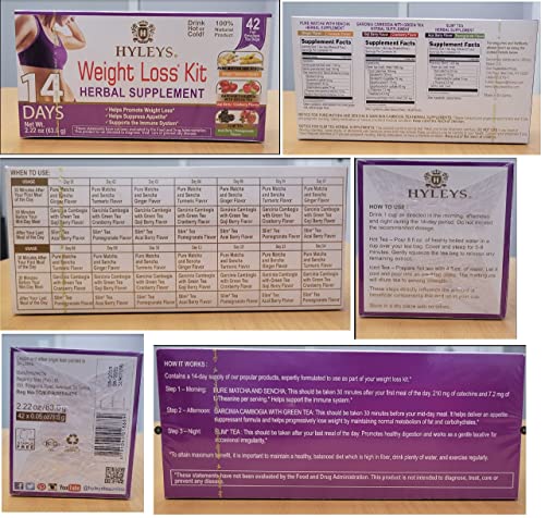 Hyleys 14 Day Weight Loss Tea - 42 Tea Bags (1 Pack), Detox Tea for Cleanse HYLEYSUS supplements