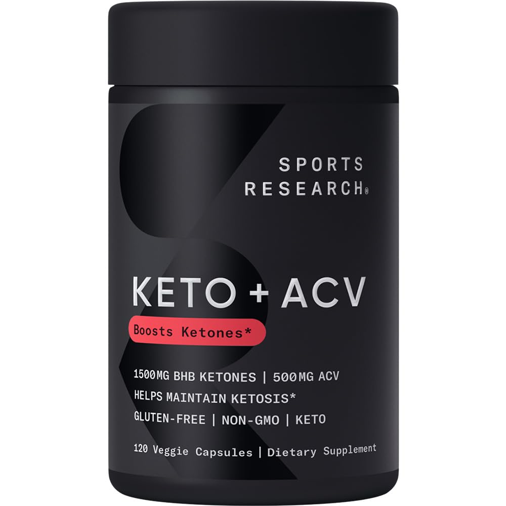 Sports Research® Keto ACV Capsules - Diet Kit System with 500mg of Apple Cider Vinegar Sports ResearchUS supplements
