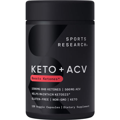 Sports Research® Keto ACV Capsules - Diet Kit System with 500mg of Apple Cider Vinegar Sports ResearchUS supplements