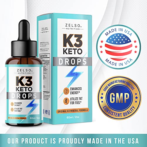 (3 Pack) K3 Keto Drops for Weight Loss - Fat Burner & Metabolism Booster | Advanced Keto ZELSOAu supplements