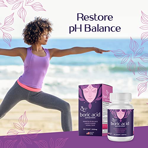 Queen Care - Boric Acid Suppositories, Boric Acid Suppositories for Feminine Care, Safe & All-Natural pH Queen CareAu supplements