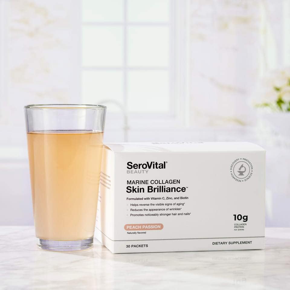 Serovital Skin Brilliance Marine Collagen – Hydrolyzed Marine Collagen Peptides SerovitalUS supplements