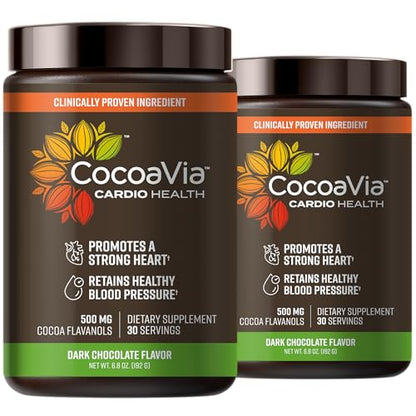 CocoaVia Cardio Health Cocoa Powder, 60 Servings, 500mg Cocoa Flavanols CocoaViaUS supplements