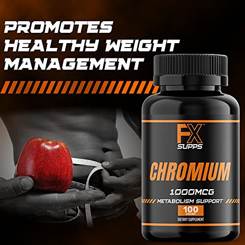 FX Supps Chromium Polynicotinate 1000 mcg (100 Capsules) Weight Management Supplements FXSUPPSAu supplements