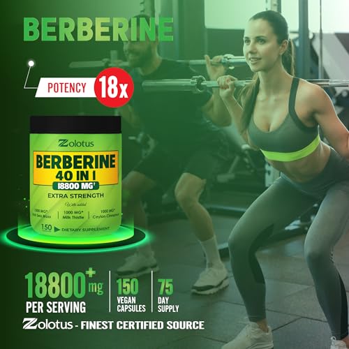 Zolotus 18800mg Berberine Supplement 40 in 1, with Sea Moss, Cinnamon, Milk Thistle ZolotusAu supplements