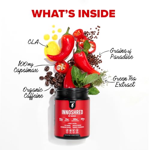Inno Shred - Day Time Fat Burner | 100mg Capsimax, Grains of Paradise, Organic Caffeine InnoSuppsUS supplements