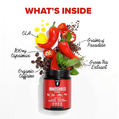 Inno Shred - Day Time Fat Burner | 100mg Capsimax, Grains of Paradise, Organic Caffeine InnoSuppsUS supplements