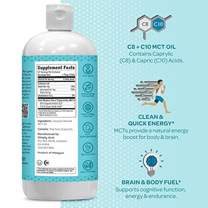 AS-IS Simply Premium MCT Oil C8 & C10 | Unflavored | 100% from Non-GMO Coconuts AS-ISUS supplements
