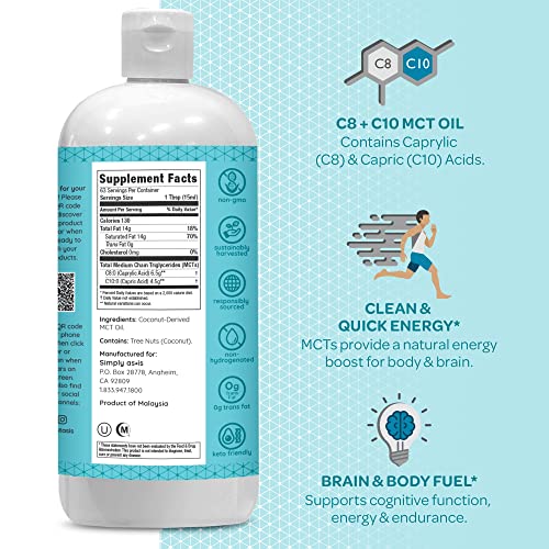 AS-IS Simply Premium MCT Oil C8 & C10 | Unflavored | 100% from Non-GMO Coconuts AS-ISAu supplements