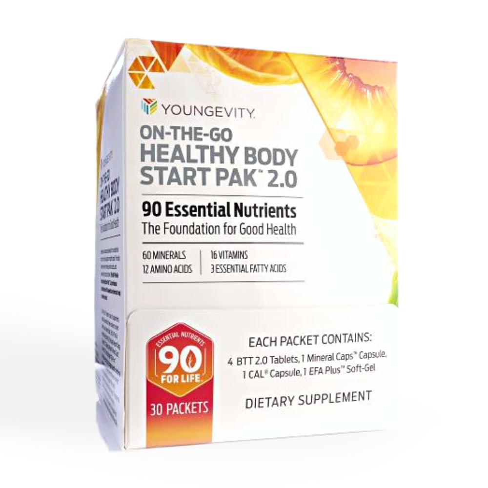 Youngevity On-The-Go Healthy Body Start Pak 2.0 - Includes Multi-Vitamins, Minerals, EFAs, & Amino Acids | 90 Essential Nutrients | 30-Day Supply YoungevityAu supplements