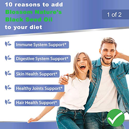 Black Seed Oil Capsules 1000mg - Premium Black Cumin Seed Oil Capsules - Black Seed Blossom NatureUS supplements