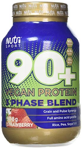 Nutrisport Aspartame Free 90 Plus Vegan Strawberry Protein Powder, 908 g NutrisportAu supplements