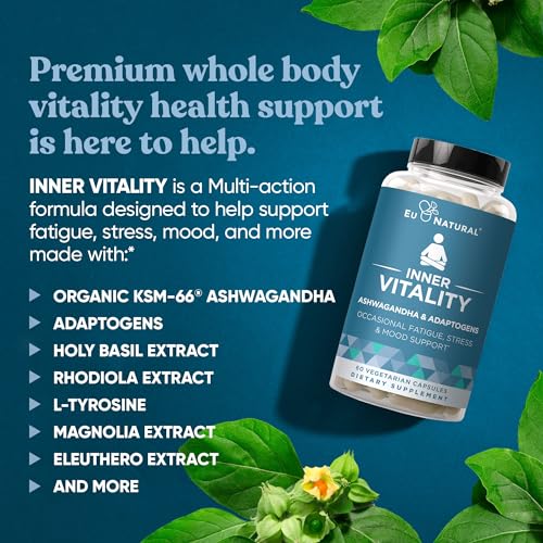 Eu Natural Vitality Cortisol Manager – Fight Fatigue, Feel Calm & Balanced – Healthy Cortisol Eu NaturalAu supplements
