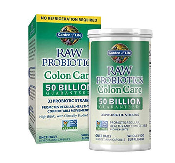Garden of Life RAW Probiotics Colon Care Shelf Stable - 50 Billion CFU Guaranteed Garden of LifeUS supplements