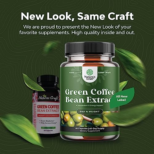 Pure Green Coffee Bean Extract Supplement – Best for Weight Loss Appetite Suppressant Natures CraftAu supplements