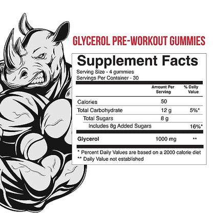 VitaPatch Glycerol Gummy - Non Stim Preworkout Premium Pump Supplement - Glycerol VitaPatchUS supplements