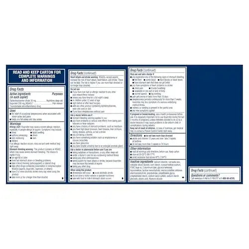 Advil PM Pain Reliever and Nighttime Sleep Aid, Pain Medicine with Ibuprofen for Pain Relief and Diphenhydramine Citrate for a Sleep Aid - 80 Coated Caplets AdvilAu supplements