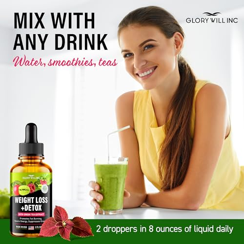 Glory Will Inc Weight Loss Drops Natural Detox Made in USA - Diet Drops for Fat Loss healthsupps.co.ukUS supplements