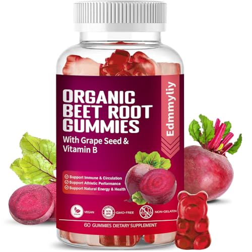 Organic Beet Root Gummies 1500mg for Men Women Beet Root for Athletic, Performance EdmmyliyAu supplements